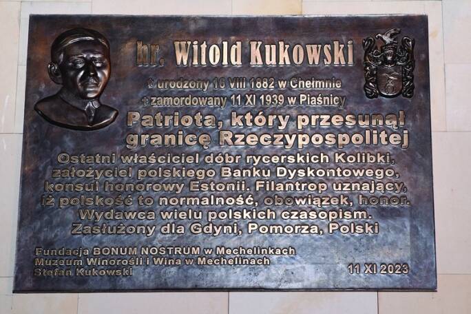 Odsłonięcie tablicy hr. Witolda Kukowskiego
