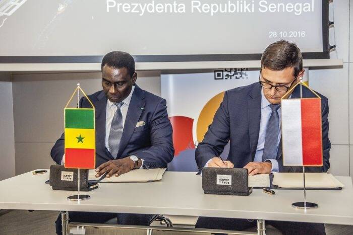 PREZYDENT  SENEGALU  W GDAŃSKIM PORCIE
